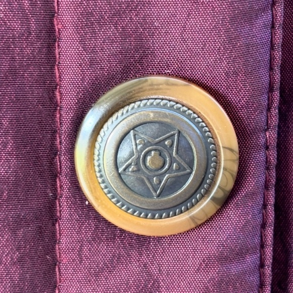 Vintage John Weitz Down Puffer Cocoon Coat with Hood Purple Teal & Blue Size MP - Picture 10 of 16